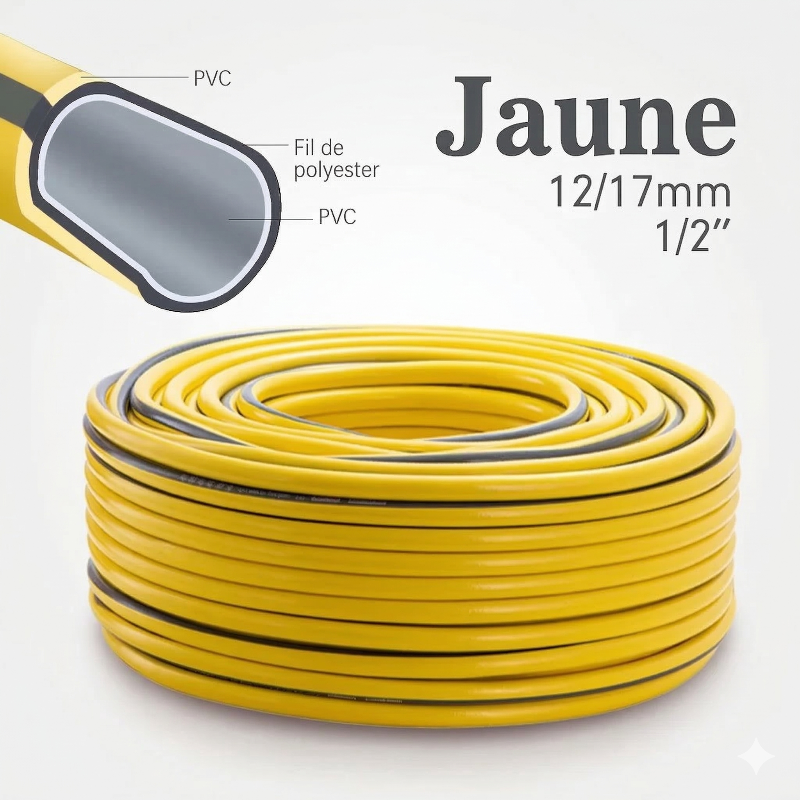 explication tuyau arrosage jaune