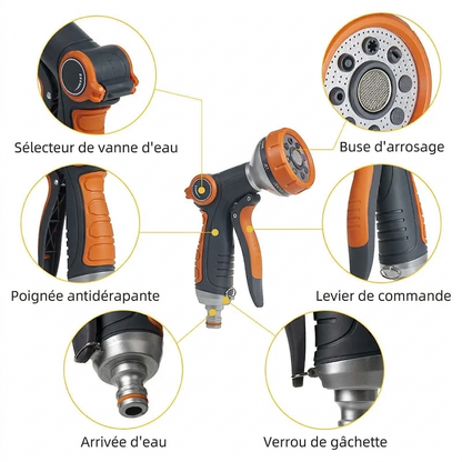 Pistolet Arrosage Ajustable orange