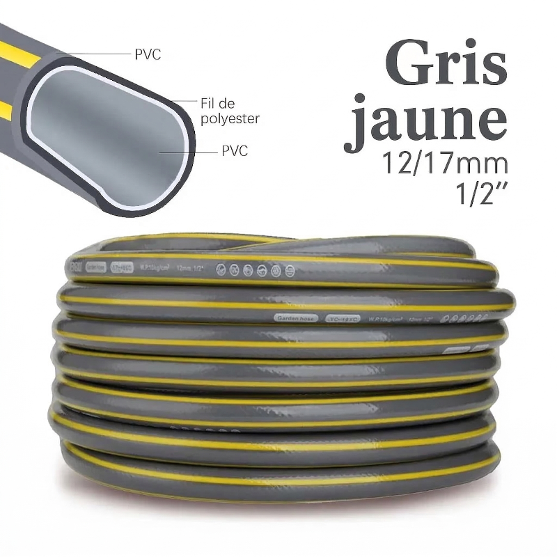 tuyau jaune gris 12/17
